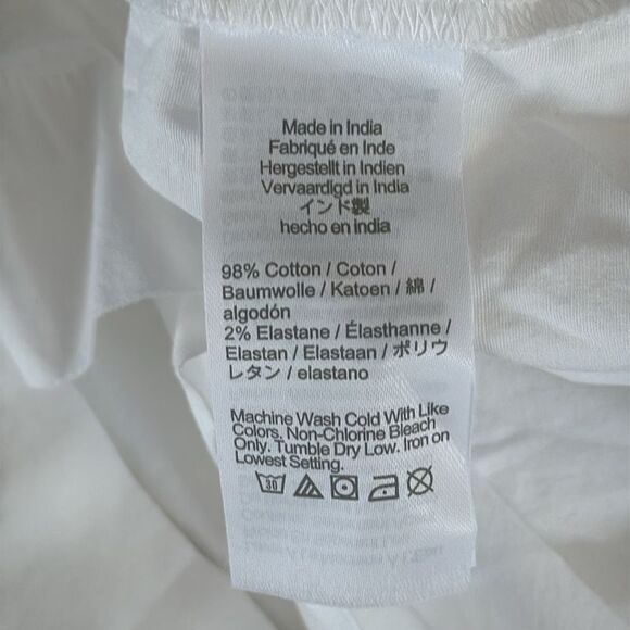 J Crew Collared Short Sleeve Tie Waist Mini Dress Womens Size 10 White - Picture 8 of 10